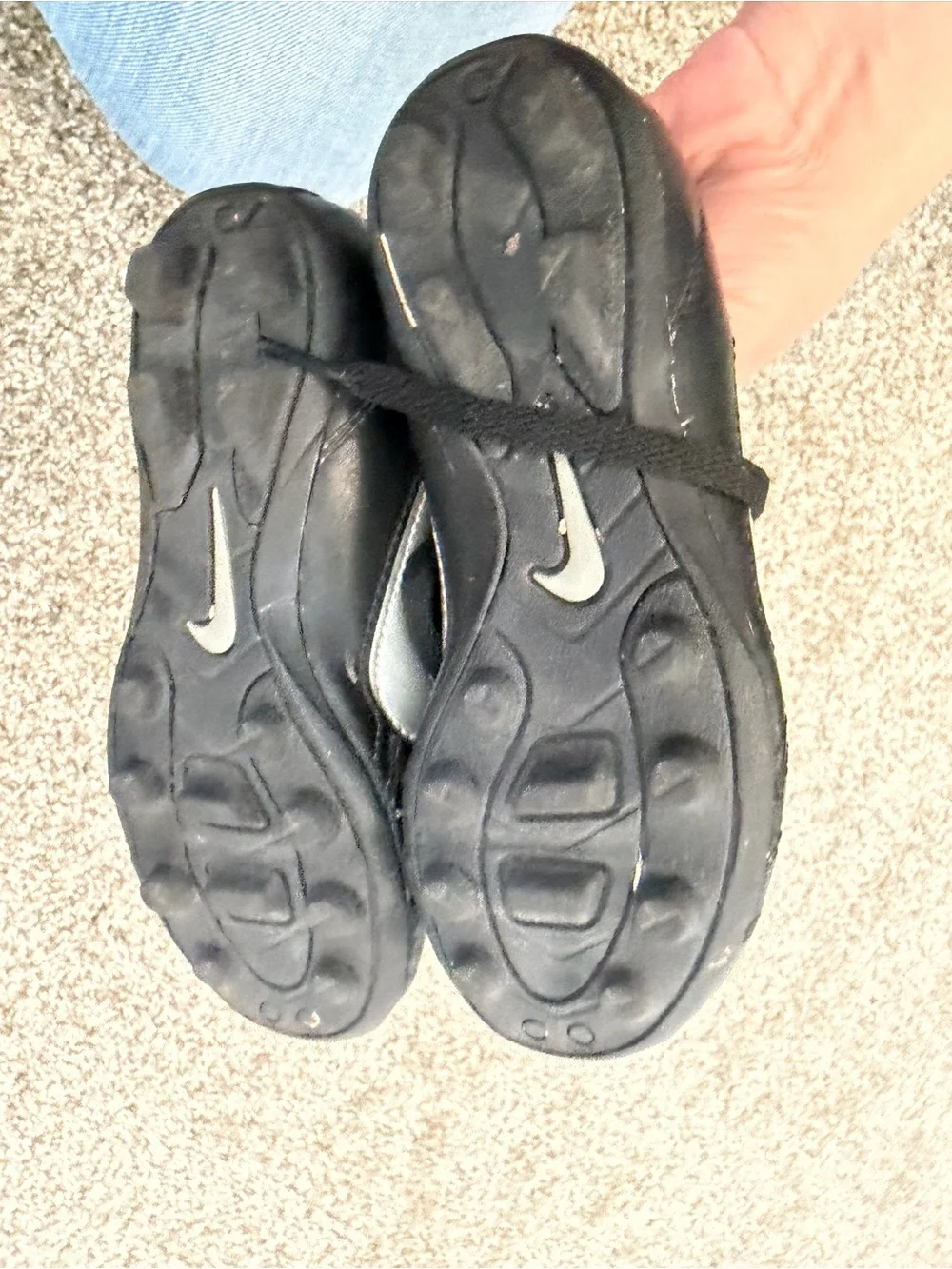 Nike Kids Black & White Cleats